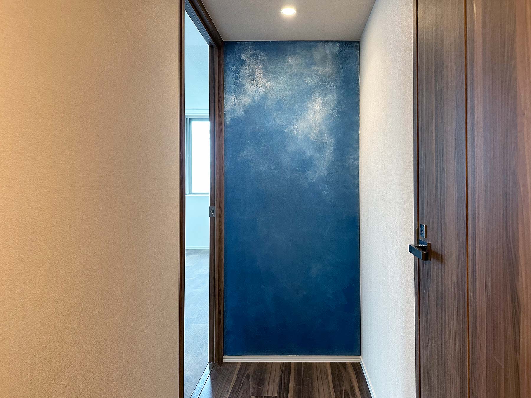 マンションリノベ キッチン 壁塗装